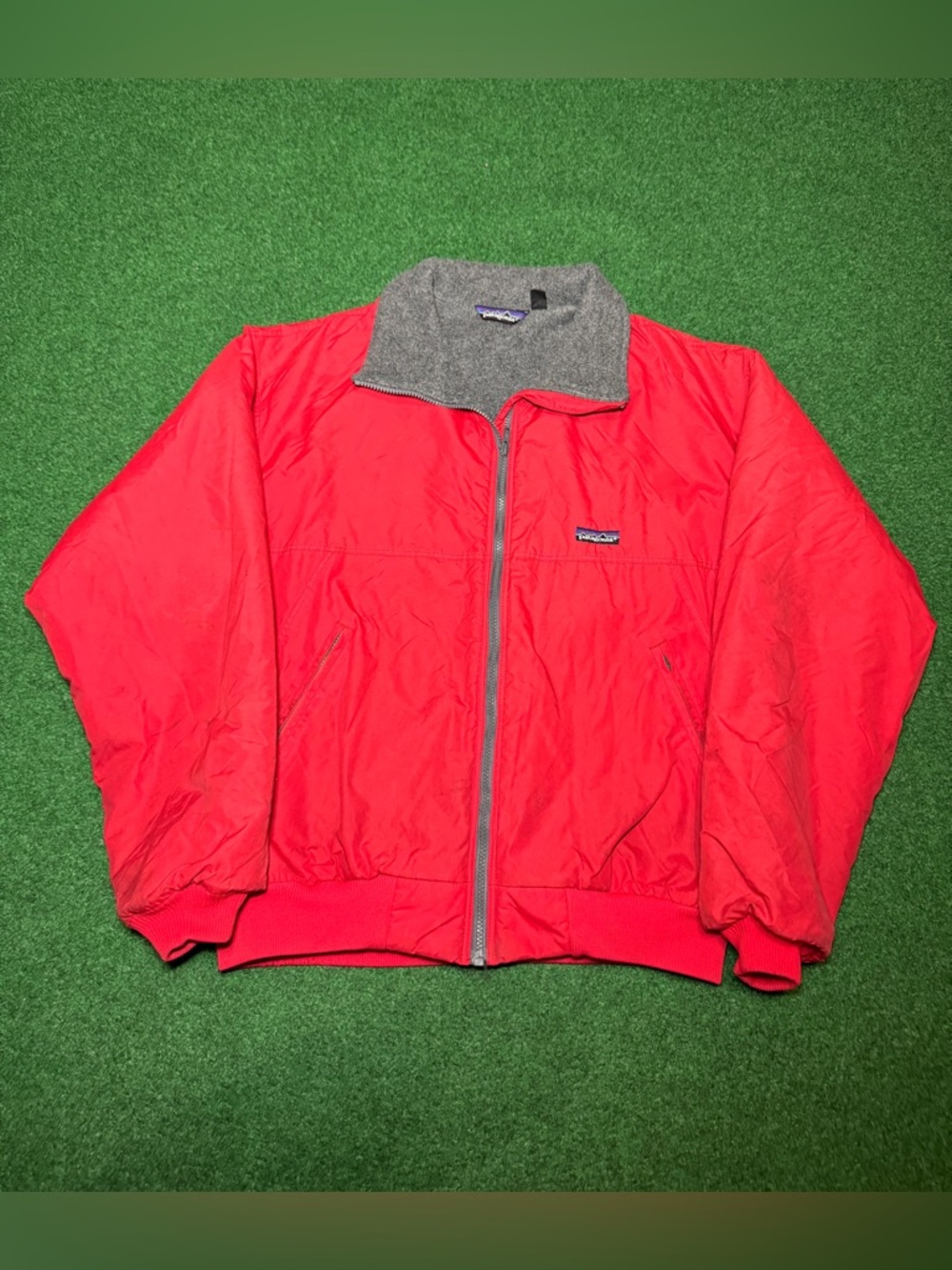 Patagonia Vintage Fleece Softshell Made In USA 90s Full Zip Bomber Large Jacket